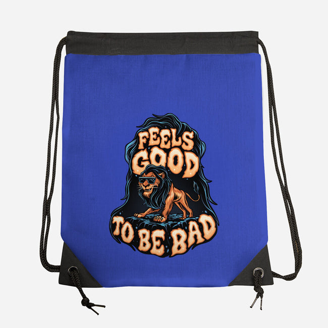 Feels Good To Be Bad-None-Drawstring-Bag-momma_gorilla