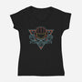 Neon Hipster Samus-Womens-V-Neck-Tee-Astrobot Invention