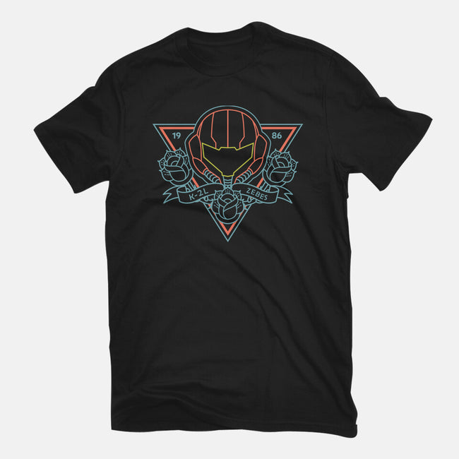 Neon Hipster Samus-Womens-Fitted-Tee-Astrobot Invention