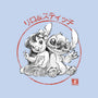 Aloha And Cosmo Sumi-E-Womens-Fitted-Tee-Astrobot Invention
