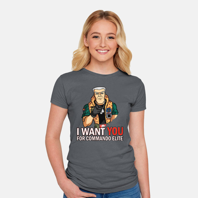 I Want You For Commando Elite-Womens-Fitted-Tee-jasesa