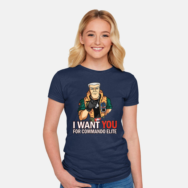 I Want You For Commando Elite-Womens-Fitted-Tee-jasesa