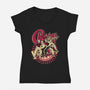 Cherry Flavor-Womens-V-Neck-Tee-CappO