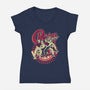 Cherry Flavor-Womens-V-Neck-Tee-CappO
