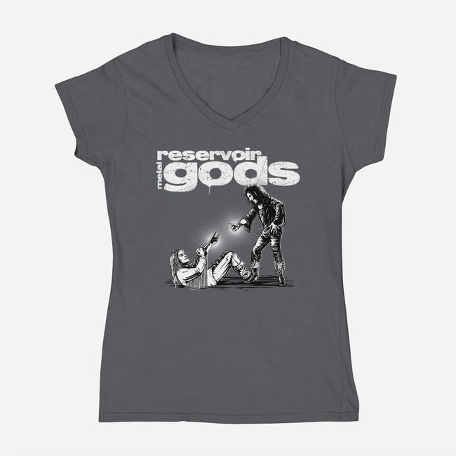 Reservoir Metal Gods-Womens-V-Neck-Tee-CappO
