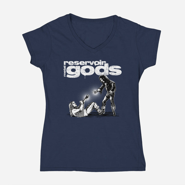 Reservoir Metal Gods-Womens-V-Neck-Tee-CappO