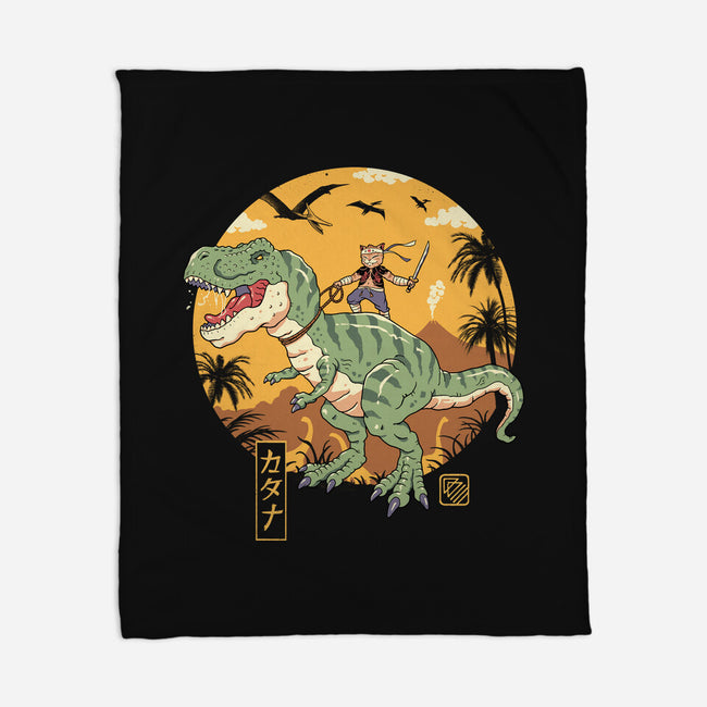 Jurassic Catana T-Rex-None-Fleece-Blanket-vp021