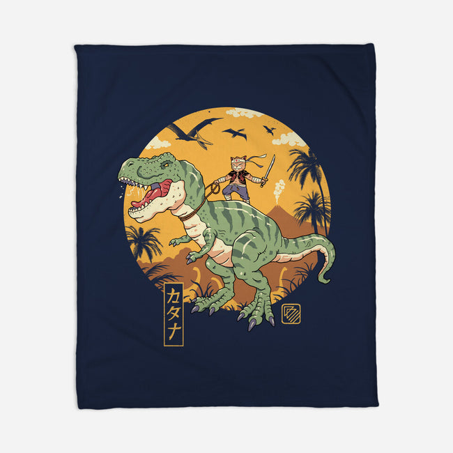 Jurassic Catana T-Rex-None-Fleece-Blanket-vp021