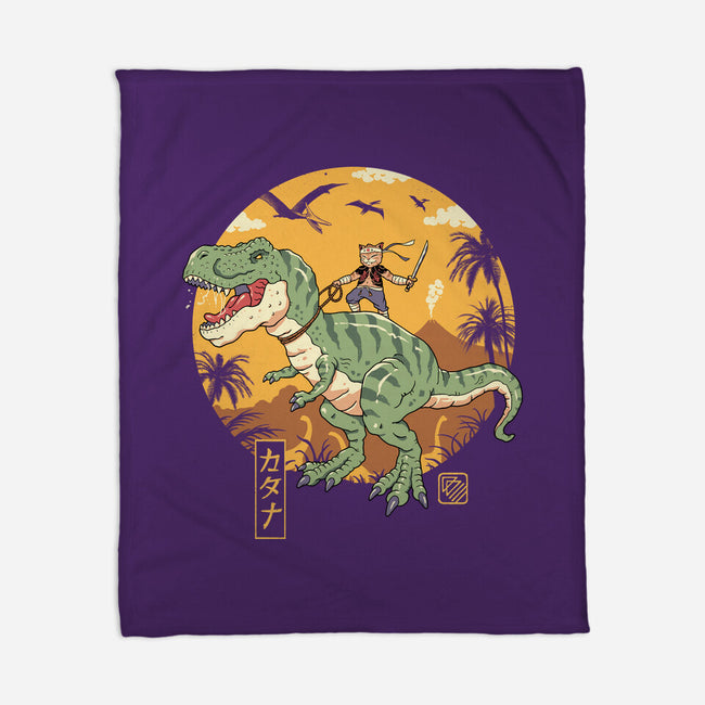 Jurassic Catana T-Rex-None-Fleece-Blanket-vp021