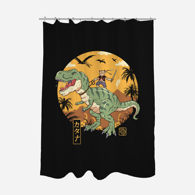 Jurassic Catana T-Rex-None-Polyester-Shower Curtain-vp021