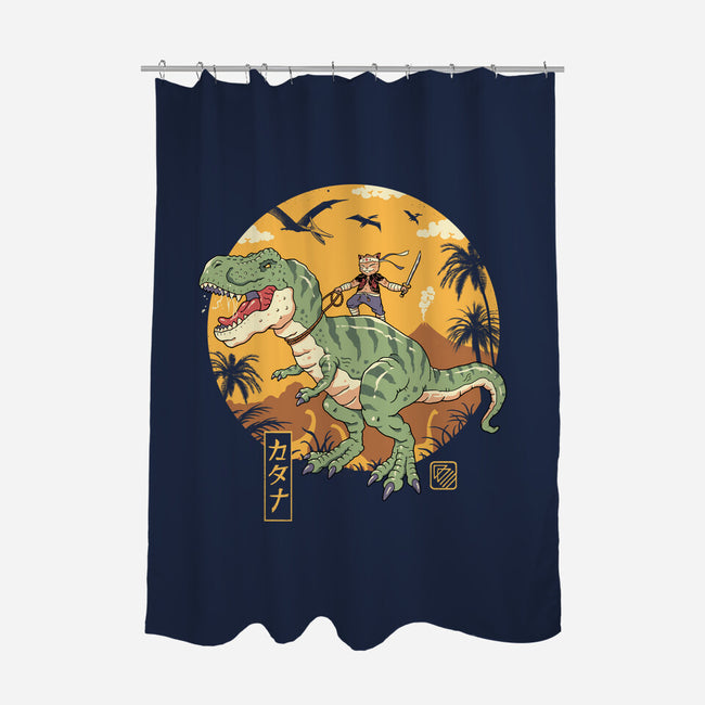 Jurassic Catana T-Rex-None-Polyester-Shower Curtain-vp021