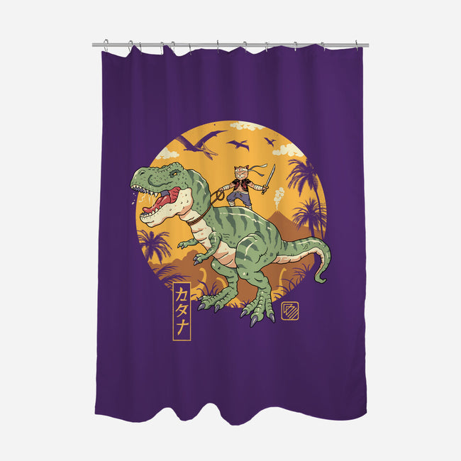 Jurassic Catana T-Rex-None-Polyester-Shower Curtain-vp021