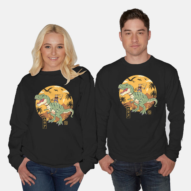 Jurassic Catana T-Rex-Unisex-Crew Neck-Sweatshirt-vp021