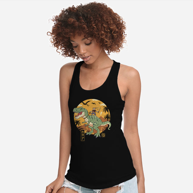 Jurassic Catana T-Rex-Womens-Racerback-Tank-vp021