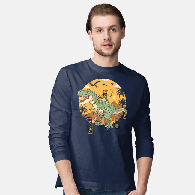 Jurassic Catana T-Rex-Mens-Long Sleeved-Tee-vp021