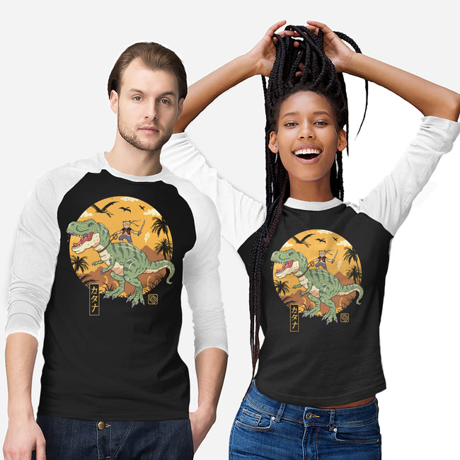 Jurassic Catana T-Rex-Unisex-Baseball-Tee-vp021