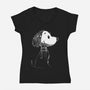 Beagle Of Tomorrow-Womens-V-Neck-Tee-kharmazero