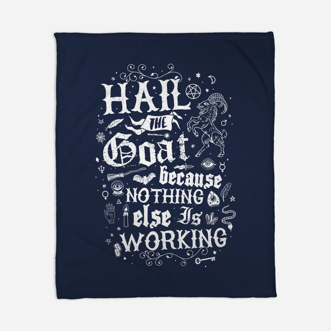 Hail The Goat-None-Fleece-Blanket-Nemons