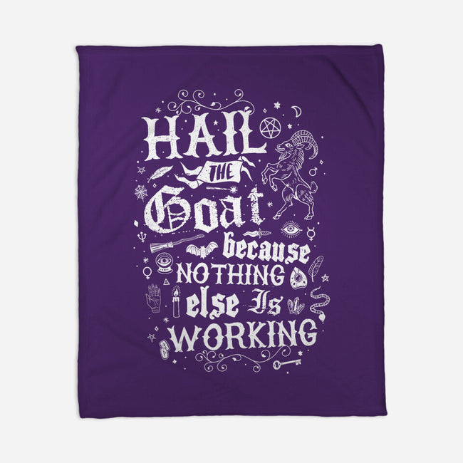 Hail The Goat-None-Fleece-Blanket-Nemons