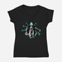 Himeno And Ghost Devil-Womens-V-Neck-Tee-Afire
