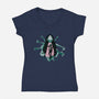 Himeno And Ghost Devil-Womens-V-Neck-Tee-Afire