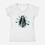 Himeno And Ghost Devil-Womens-V-Neck-Tee-Afire