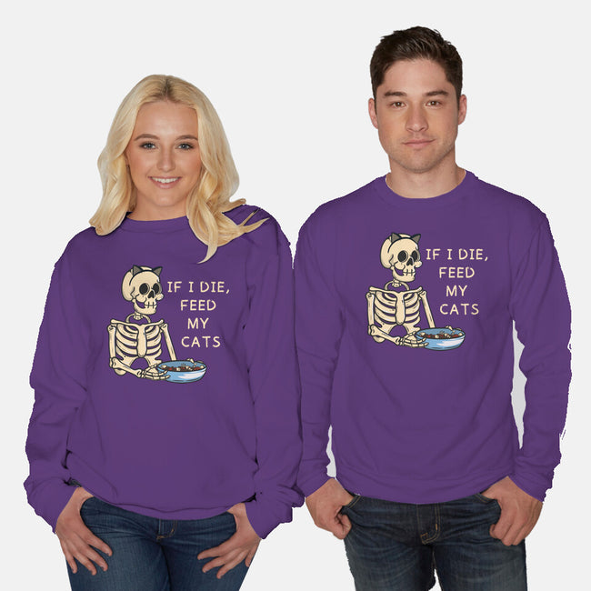 Feed My Cats-Unisex-Crew Neck-Sweatshirt-Claudia