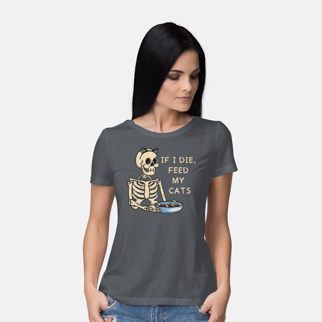 Feed My Cats-Womens-Basic-Tee-Claudia