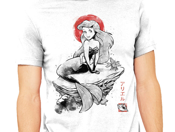 Queen Of The Wave Sumi-e