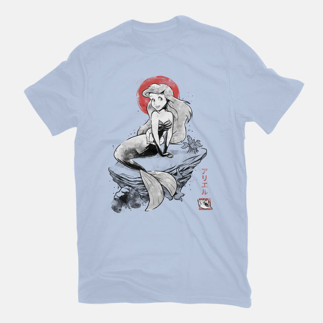 Queen Of The Wave Sumi-e-Unisex-Basic-Tee-Astrobot Invention