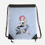 Queen Of The Wave Sumi-e-None-Drawstring-Bag-Astrobot Invention