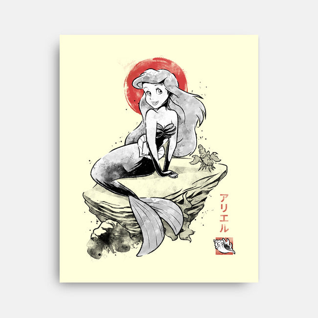 Queen Of The Wave Sumi-e-None-Stretched-Canvas-Astrobot Invention