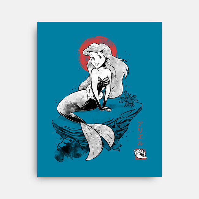 Queen Of The Wave Sumi-e-None-Stretched-Canvas-Astrobot Invention