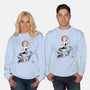 Queen Of The Wave Sumi-e-Unisex-Crew Neck-Sweatshirt-Astrobot Invention