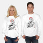 Queen Of The Wave Sumi-e-Unisex-Crew Neck-Sweatshirt-Astrobot Invention