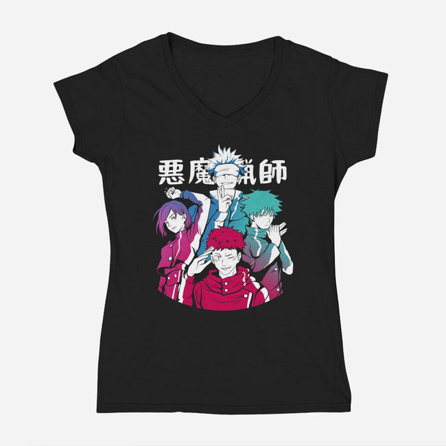 Shining Sorceres-Womens-V-Neck-Tee-yumie