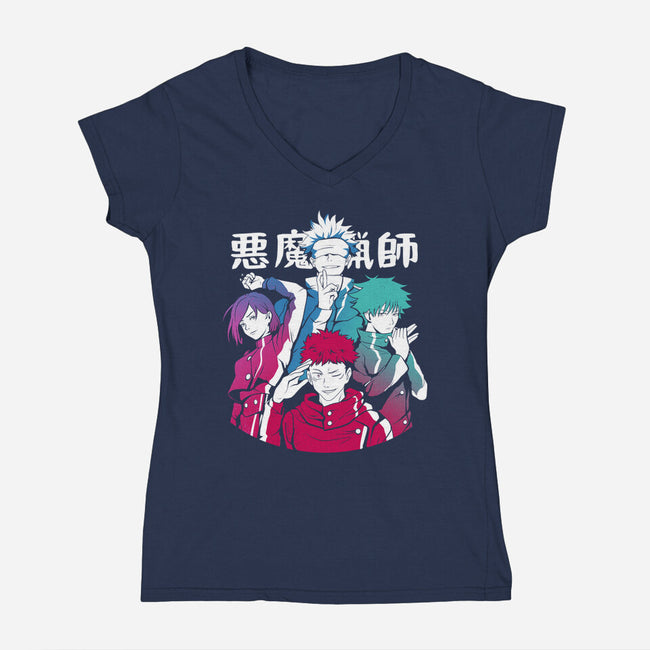 Shining Sorceres-Womens-V-Neck-Tee-yumie