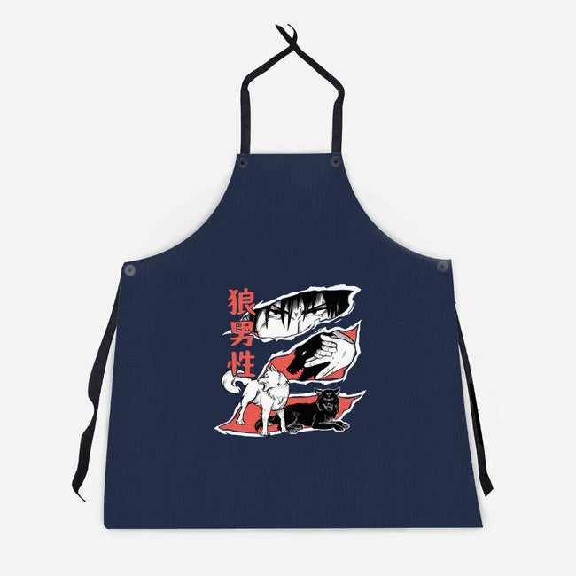 Summon Wolf-Unisex-Kitchen-Apron-yumie