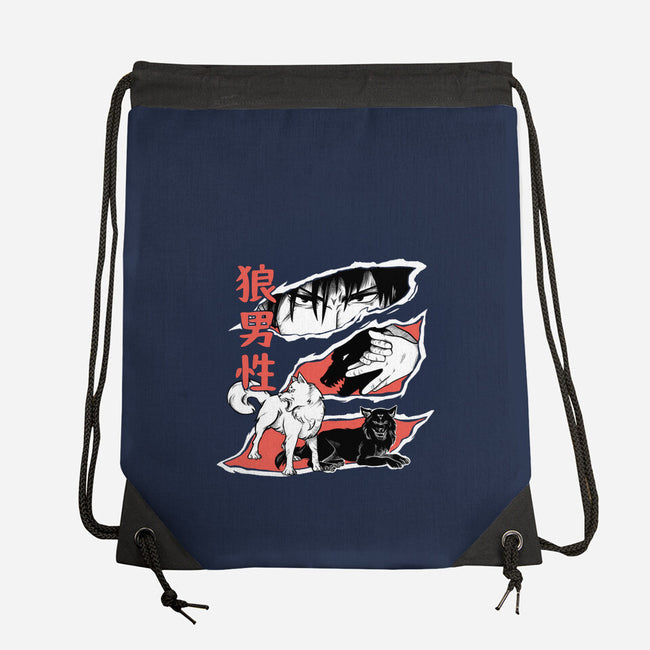 Summon Wolf-None-Drawstring-Bag-yumie