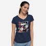 Summon Wolf-Womens-V-Neck-Tee-yumie