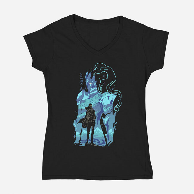 The Shadow Igris-Womens-V-Neck-Tee-yumie