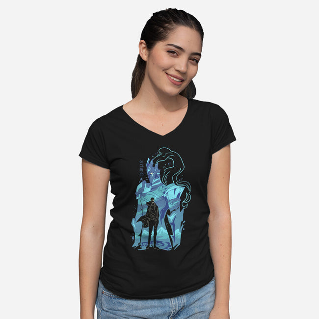 The Shadow Igris-Womens-V-Neck-Tee-yumie