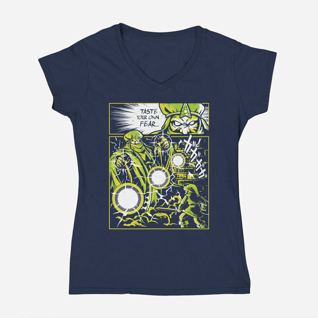 Taste Your Own Fear-Womens-V-Neck-Tee-arace