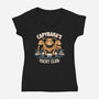 Capybaras Yatch Club-Womens-V-Neck-Tee-Popnotic