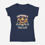 Capybaras Yatch Club-Womens-V-Neck-Tee-Popnotic
