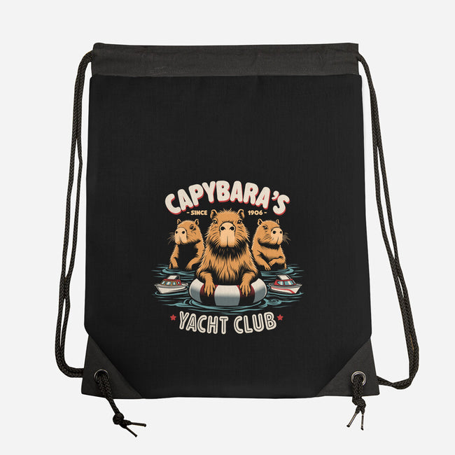 Capybaras Yatch Club-None-Drawstring-Bag-Popnotic