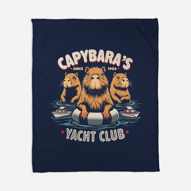 Capybaras Yatch Club-None-Fleece-Blanket-Popnotic