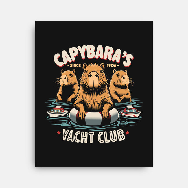 Capybaras Yatch Club-None-Stretched-Canvas-Popnotic