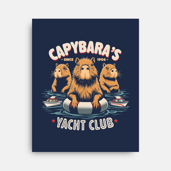 Capybaras Yatch Club-None-Stretched-Canvas-Popnotic