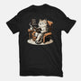 Books Coffee And Cats-Womens-Fitted-Tee-Popnotic